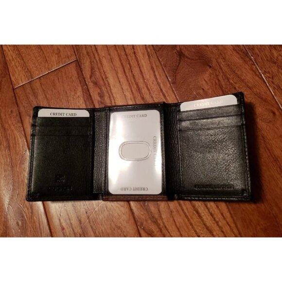 Wallet for Men Trifold Real Leather RFID Blocking Credit Card Case with Window - Picture 3 of 3